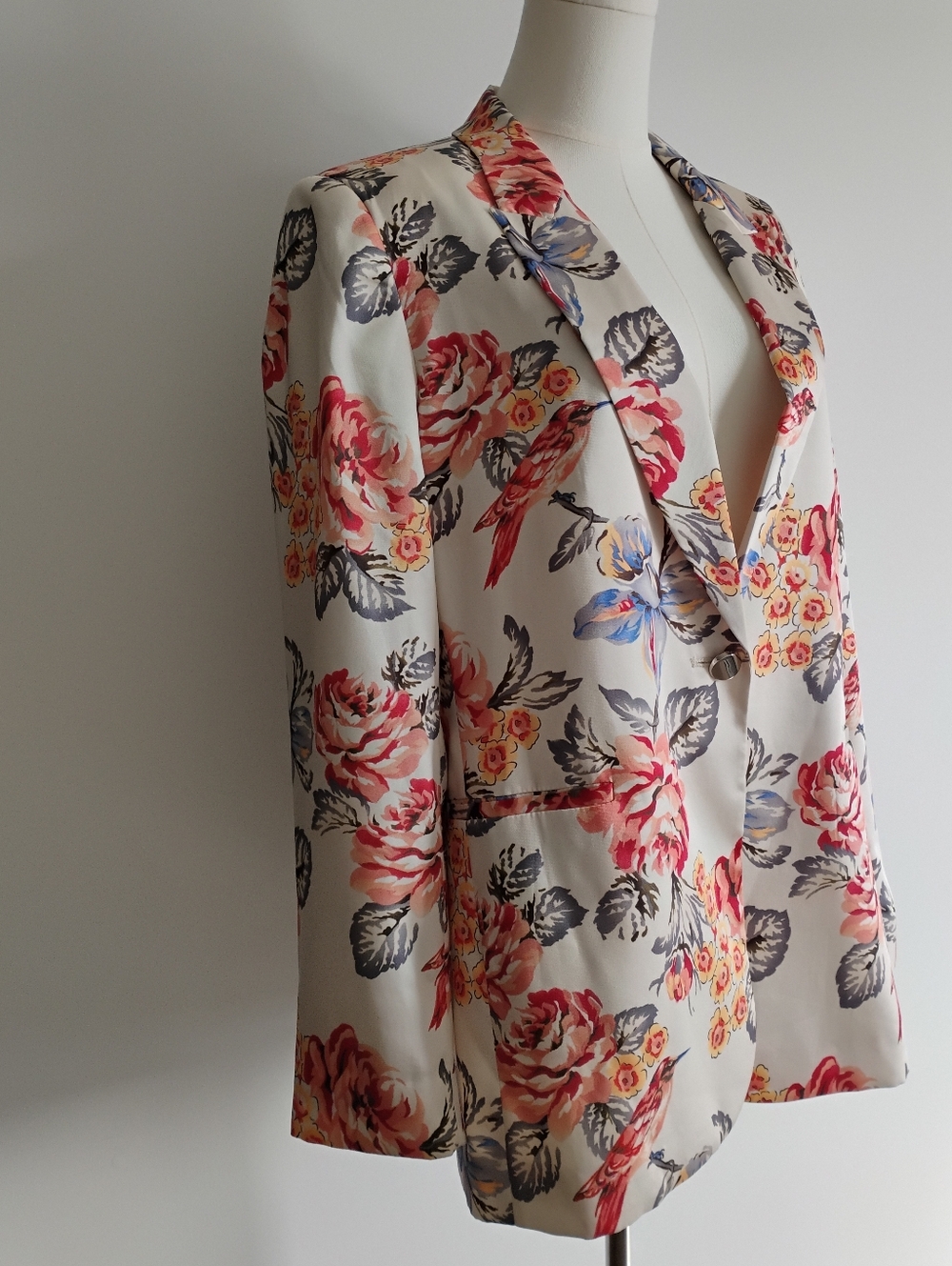 Philosophy Women's Floral Blazer Jacket L - Picture 2 of 12